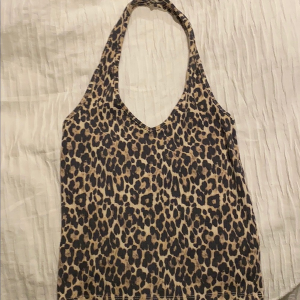 Cheetah print cropped tank